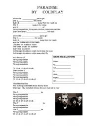 Paradise by Coldplay - song worksheet 