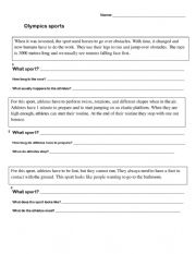 English Worksheet: Olympic video activity