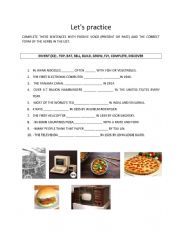 English Worksheet: PASSIVE VOICE present and past