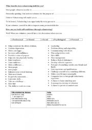 English Worksheet: Volunteering youth 