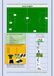 English Worksheet: Soccer English