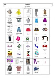 English Worksheet: Clothes