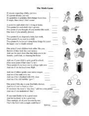 English Worksheet: Baby Shower in ESL class