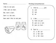 English Worksheet: Reading comprehension for Phonics