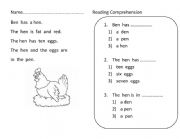 English Worksheet: Reading comprehension for Phonics