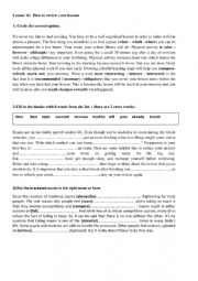 English Worksheet: how to make revision a pleasure