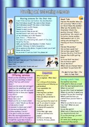 English Worksheet: Greeting and welcoming someone