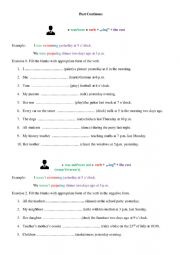 English Worksheet: Past Continous