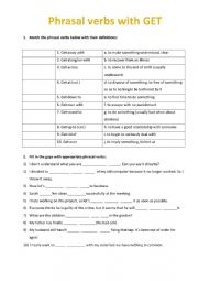 English Worksheet: Phrasal Verbs with 