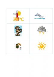 English Worksheet: weather bingo 