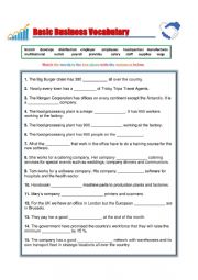 English Worksheet: Basic Business English Vocabulary 