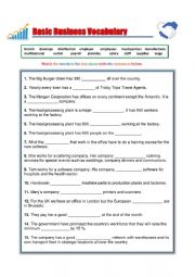 English Worksheet: Basic Business English Vocabulary 