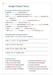 English Worksheet: Simple Present tense