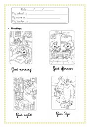 English Worksheet: greetings