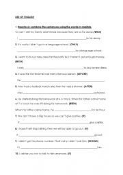 English Worksheet: Rewrite the sentences- mix exercise on conditionals and tenses