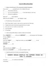 English Worksheet: count on me