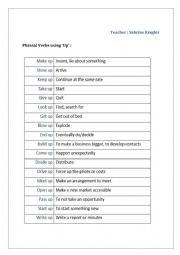 English Worksheet: Phrasal Verbs using up 