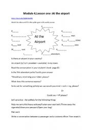 English Worksheet: At the airport