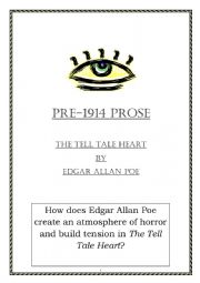 English Worksheet: THE TELL TALE HEART BY EDGAR ALLAN POE SHORT STORY PACK