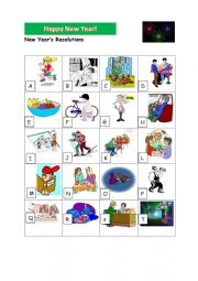 English Worksheet: New Years Resolutions