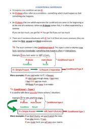 English Worksheet: Conditional sentences