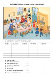 English Worksheet: Making empanadas by Carmen Lomas Garza