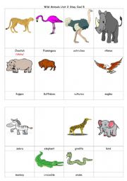 English Worksheet: wild animals descriptions