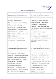 English Worksheet: Pronouns-some-any-no