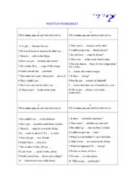 English Worksheet: Pronouns-some-any-no