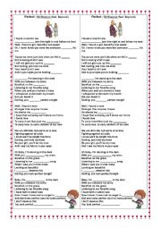 English Worksheet: Song _ PERFECT - Ed Sheeran feat. Beyonc with exercises.