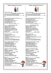 English Worksheet: Song _ PERFECT - Ed Sheeran feat. Beyonc with exercises.