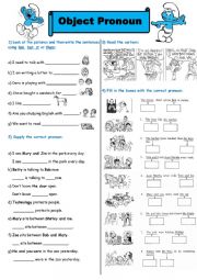 English Worksheet: Object Pronouns