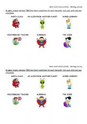 English Worksheet: NEW YEARS RESOLUTIONS