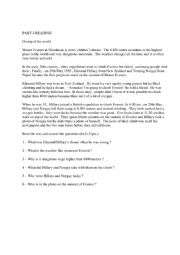 English Worksheet: READING