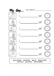 English Worksheet: Daily Routines