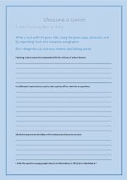 English Worksheet: Choosing a career 