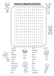 English Worksheet: Positive and Negative Emotions2