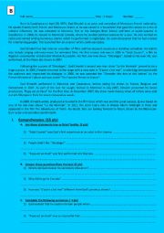 English Worksheet: Global test second year bac first semester ticket to English