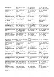 English Worksheet: Can & Cant dialogue worksheet