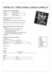 English Worksheet: After all these years- Song