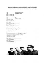 English Worksheet: U2 AND THE PAST PARTICIPLE
