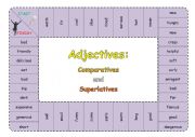 English Worksheet: Boardgame Adjectives Comparatives and Superlativers