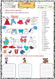 English Worksheet: clothes