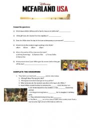 English Worksheet: McFarland Movie worksheet