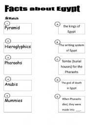 English Worksheet: Facts about Egypt