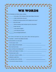 WH WORDS TEST