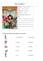 English Worksheet: toy story worksheet