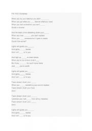 English Worksheet: Fix You by Coldplay Gap-Fill