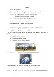 Akeelah and the Bee Worksheet P2 of P5