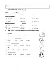 English Worksheet: evaluation 